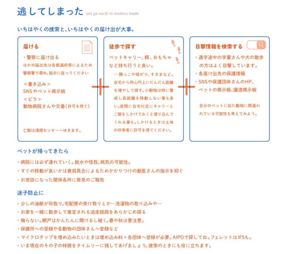 フェレットを脱走させた探し方手順